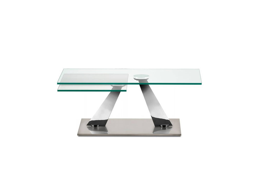 Aquilyps Coffee Table Clear Glass Chrome Coffee Tables Naos