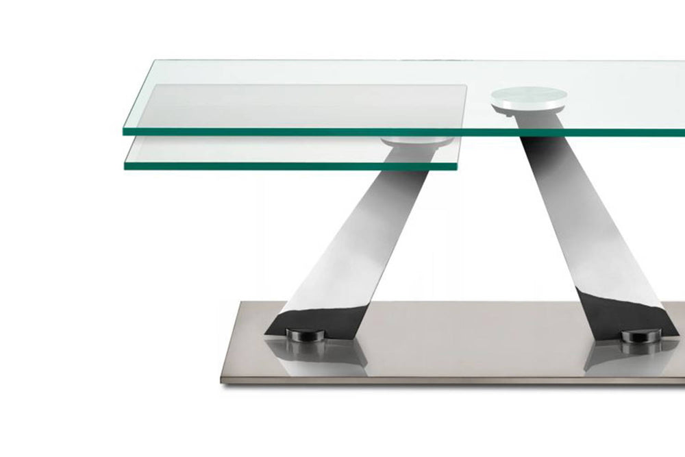 Aquilyps Coffee Table Clear Glass Chrome Coffee Tables Naos