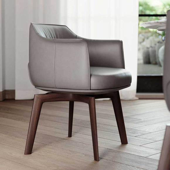 Archibald Small Swivel Armchair Chairs Poltrona Frau