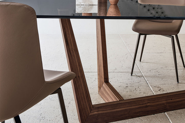 Art Wood Base Dining Table Bonaldo
