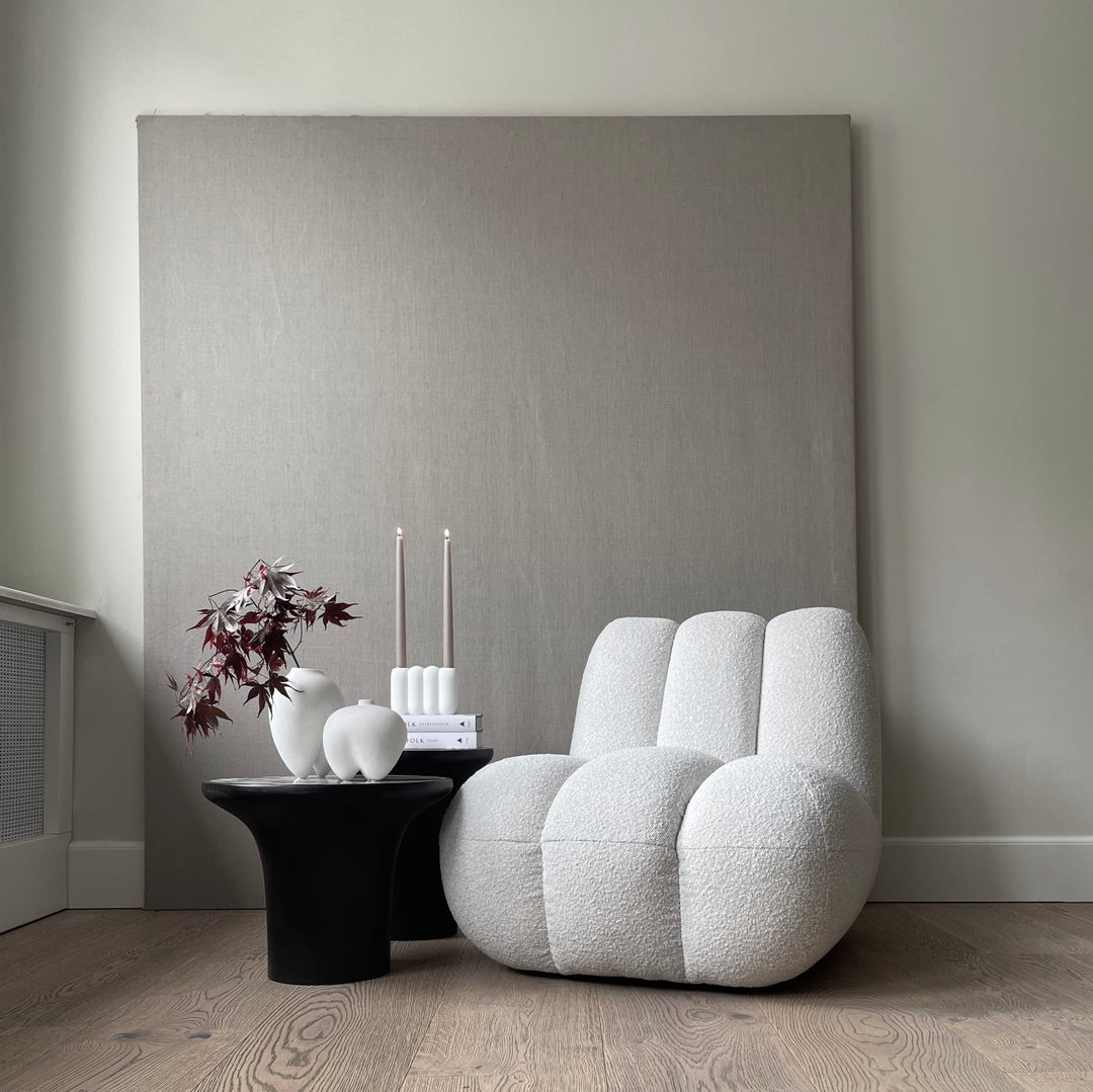 Trumpet End Table, Low - Calacatta Table 101 Copenhagen   