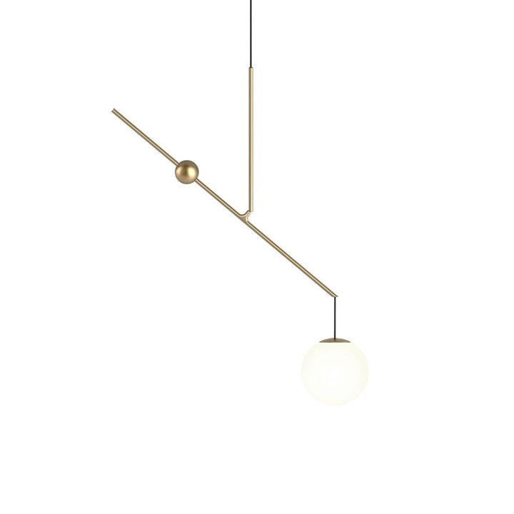 Malamata Adjustable Pendant Light Lighting Luceplan Brass Small: 41.7 in width