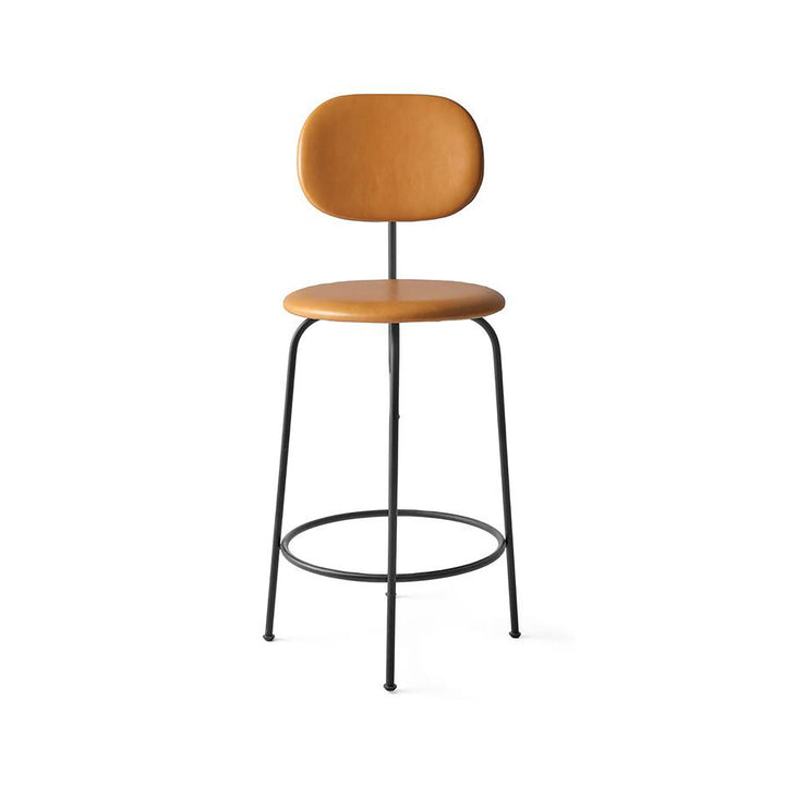 Afteroom Upholstered Stool Plus Table & Bar Stools Audo Copenhagen 0250 - Dakar Cognac Leather Counter: 38.2 in height