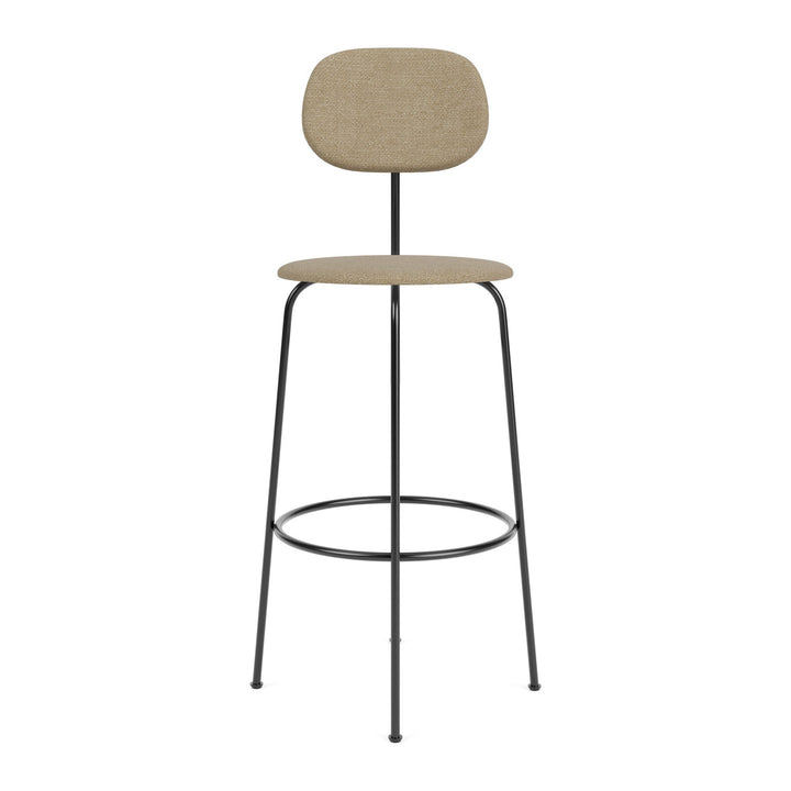 Afteroom Upholstered Stool Plus Table & Bar Stools Audo Copenhagen 02 - Audo Boucle Beige Bar: 42.3 in height