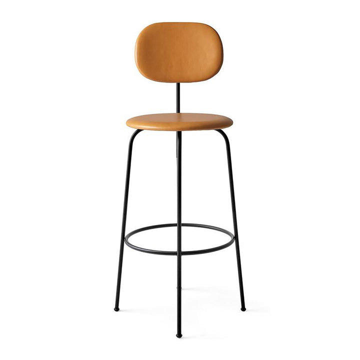 Afteroom Upholstered Stool Plus Table & Bar Stools Audo Copenhagen 0250 - Dakar Cognac Leather Bar: 42.3 in height