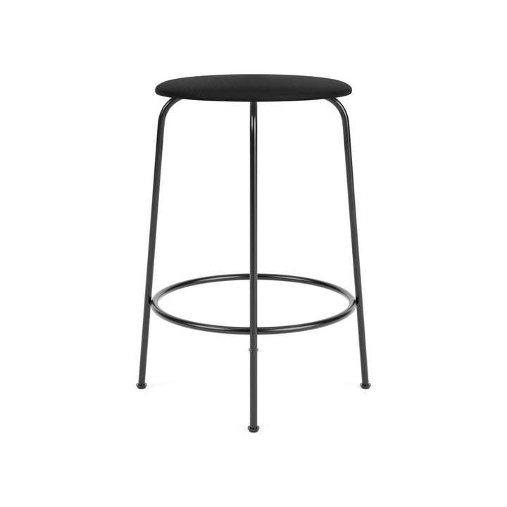 Afteroom Upholstered Stool Table & Bar Stools Audo Copenhagen 1001 - Sierra Black Leather Counter: 25.6 in height