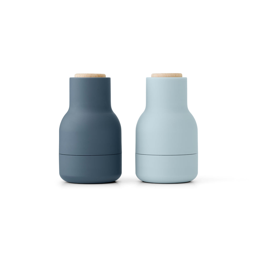 Mini Bottle Grinders (Set of 2) Kitchen Tools & Utensils Audo Copenhagen Blue / Beech