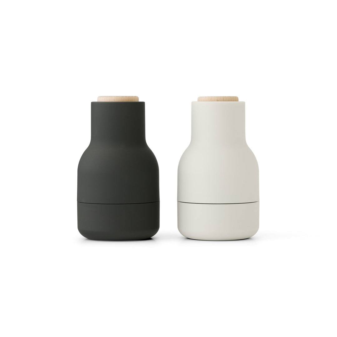 Mini Bottle Grinders (Set of 2) Kitchen Tools & Utensils Audo Copenhagen Carbon and Ash / Beech
