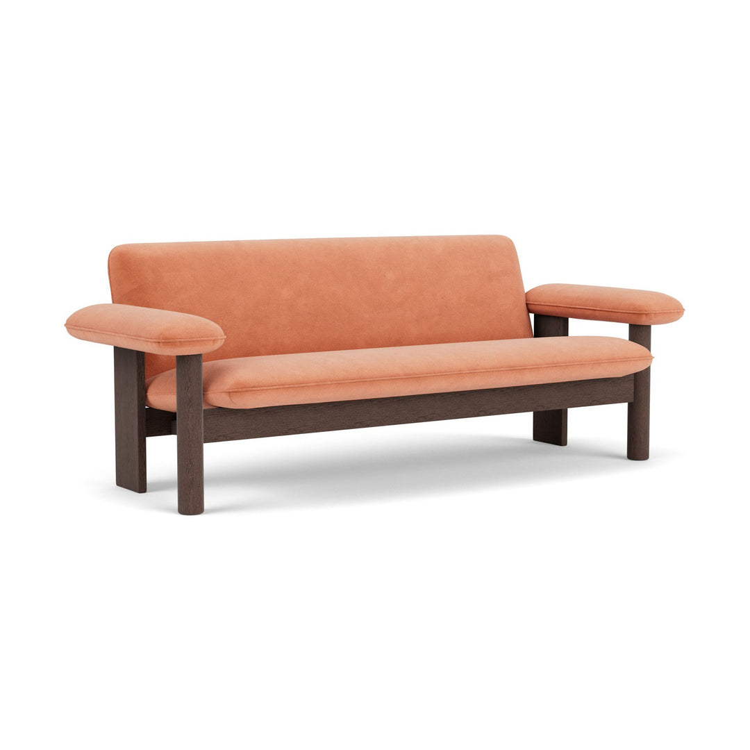 Brasilia 2-Seater Sofa Sofas Audo Copenhagen 0012 - Avalon Pink / Dark Stained Oak