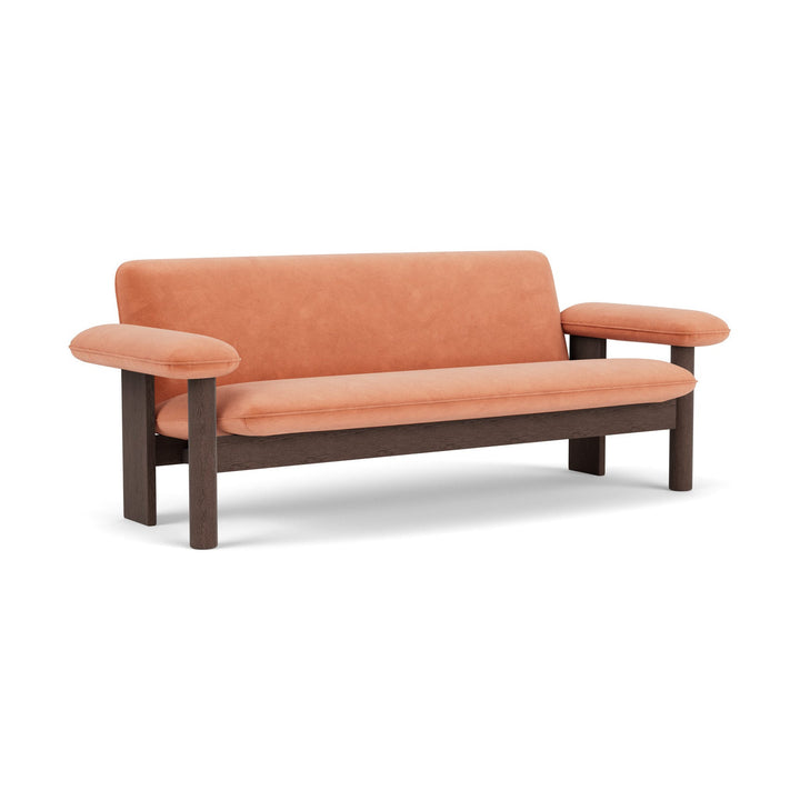 Brasilia 2-Seater Sofa Sofas Audo Copenhagen 0012 - Avalon Pink / Dark Stained Oak