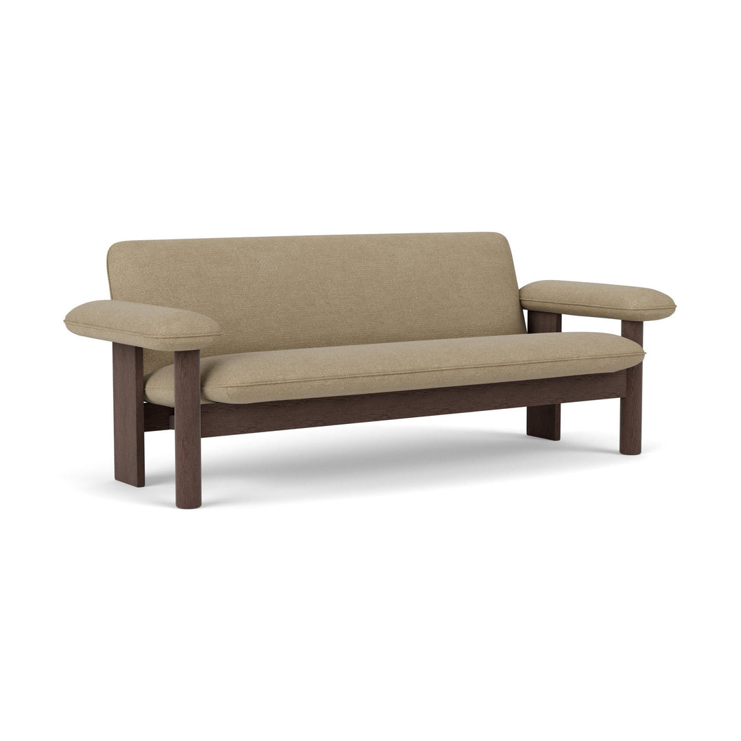 Brasilia 2-Seater Sofa Sofas Audo Copenhagen 02 - Audo Boucle Beige / Dark Stained Oak