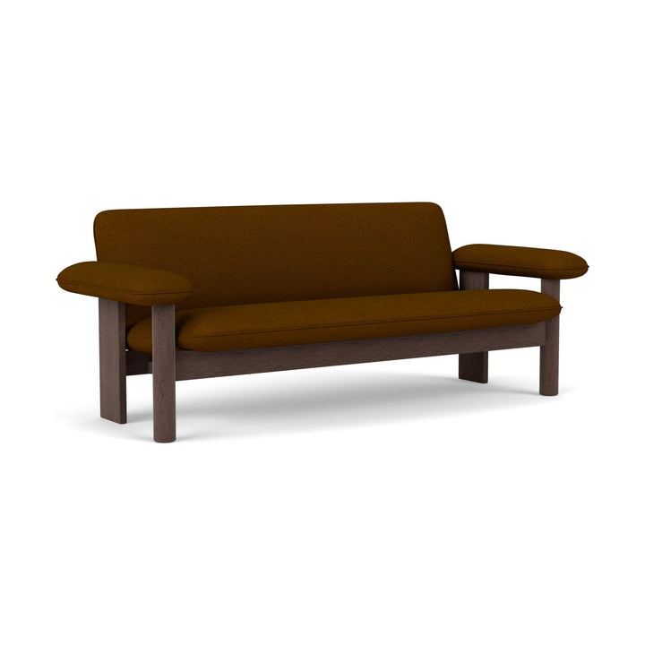 Brasilia 2-Seater Sofa Sofas Audo Copenhagen 0450 - Baru Gold / Dark Stained Oak