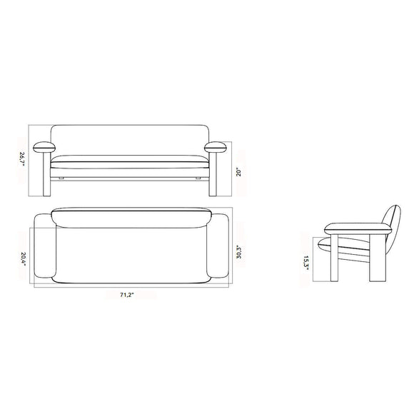 Brasilia 2-Seater Sofa Sofas Audo Copenhagen