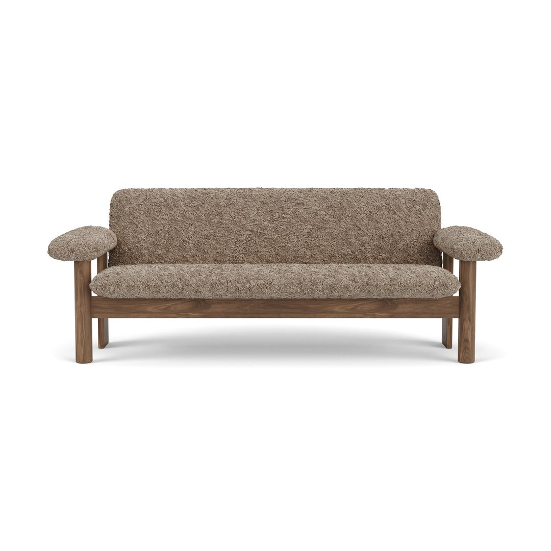 Brasilia Sheepskin 2-Seater Sofa Sofas Audo Copenhagen Sheepskin Sahara Walnut