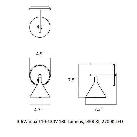Cast LED Bathroom Vanity Light Wall Light Fixtures Audo Copenhagen