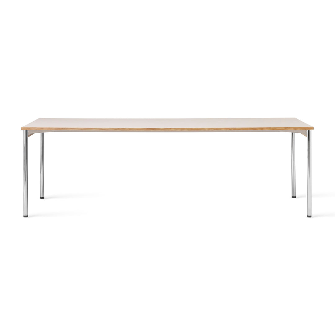 Co Dining Table Tables Audo Copenhagen Chrome / Laminate Creme Large: 94.5 in width