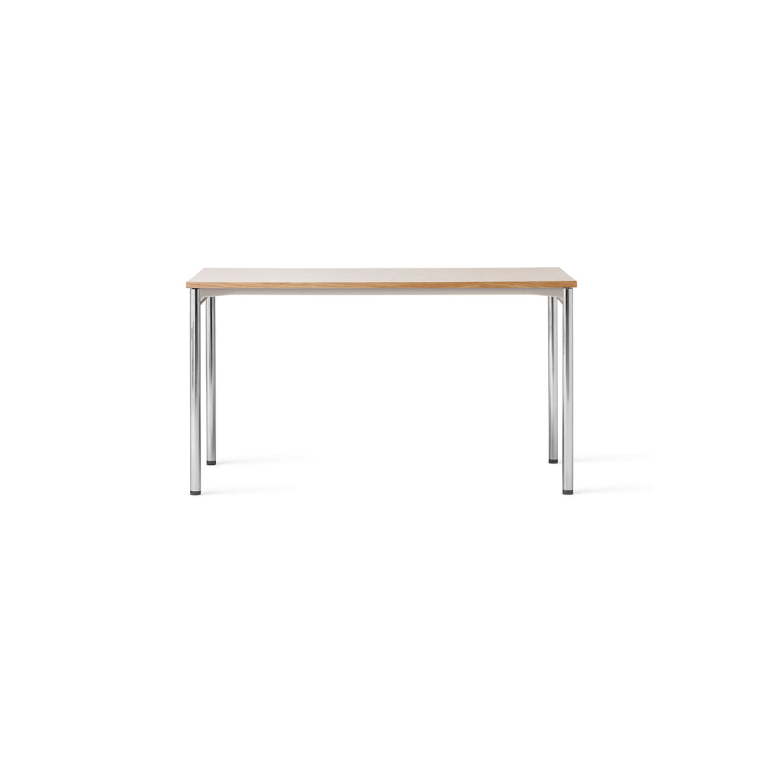Co Dining Table Tables Audo Copenhagen Chrome / Laminate Creme Small: 55.1 in width