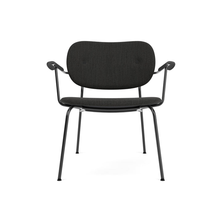 Co Fully Upholstered Lounge Chair Chairs Audo Copenhagen 0198 - Re-Wool Black / Black Oak