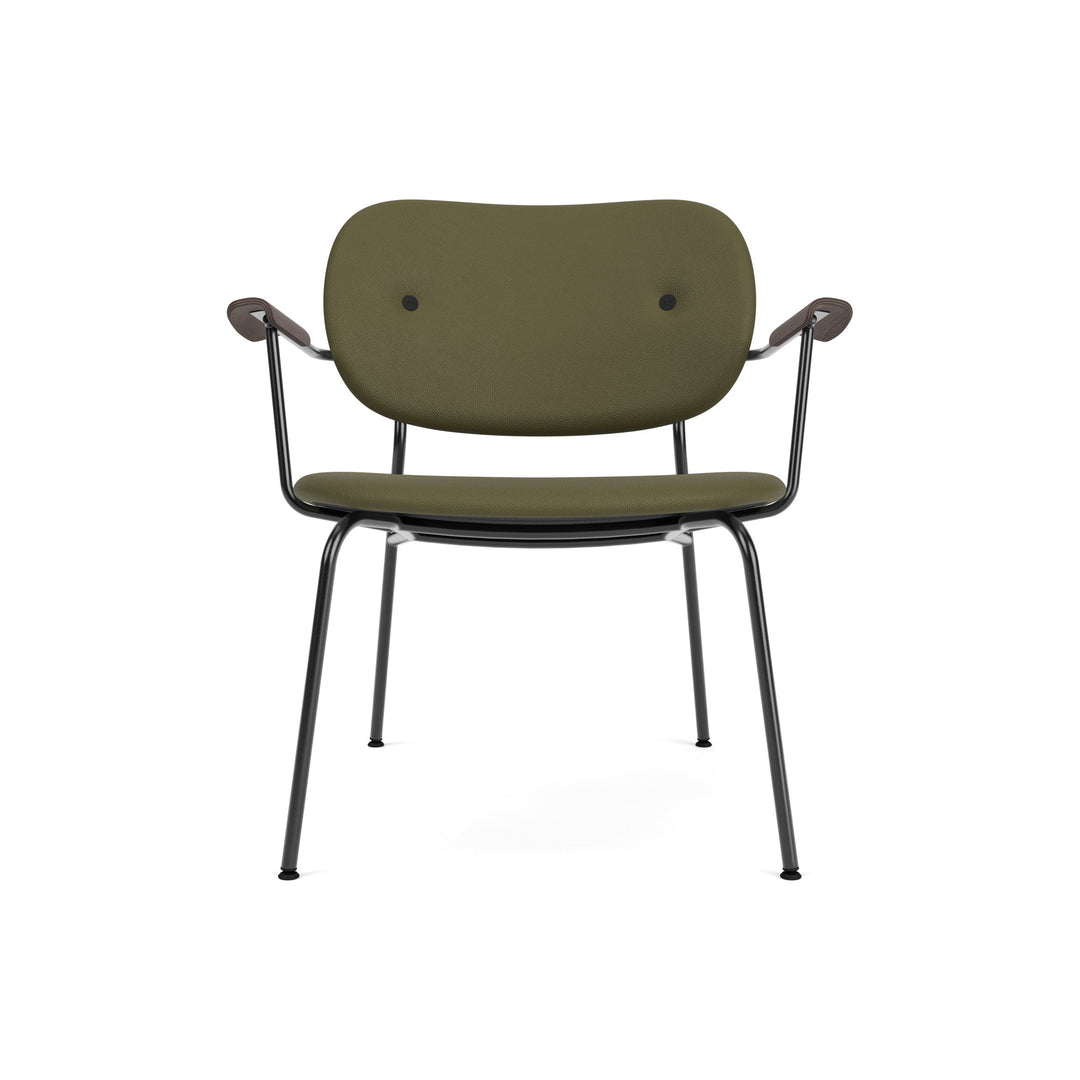Co Fully Upholstered Lounge Chair Chairs Audo Copenhagen 0441 - Sierra Army Leather / Dark Stained Oak