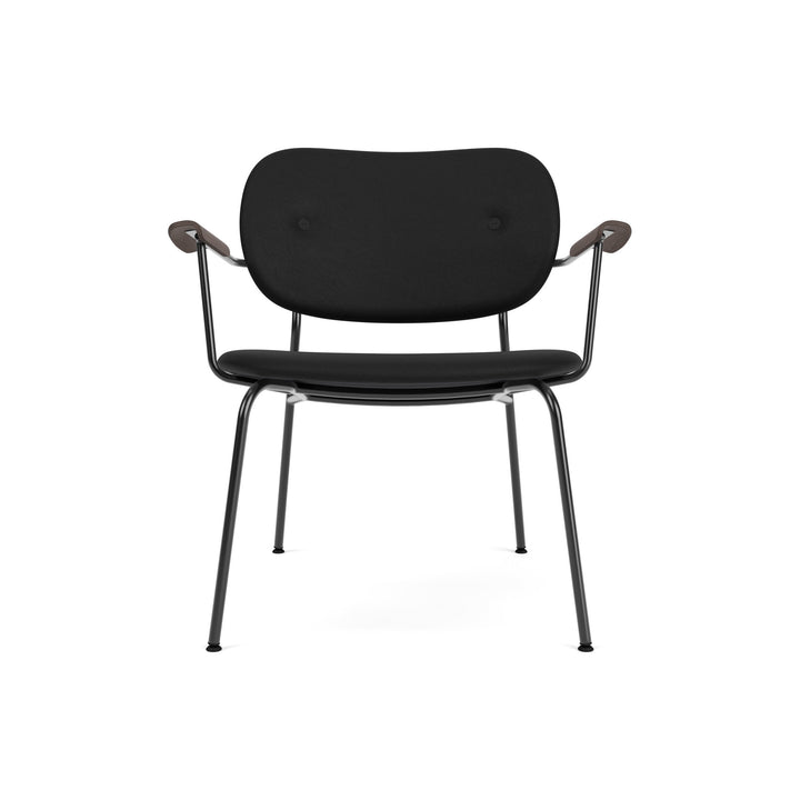Co Fully Upholstered Lounge Chair Chairs Audo Copenhagen 1001 - Sierra Black Leather / Dark Stained Oak