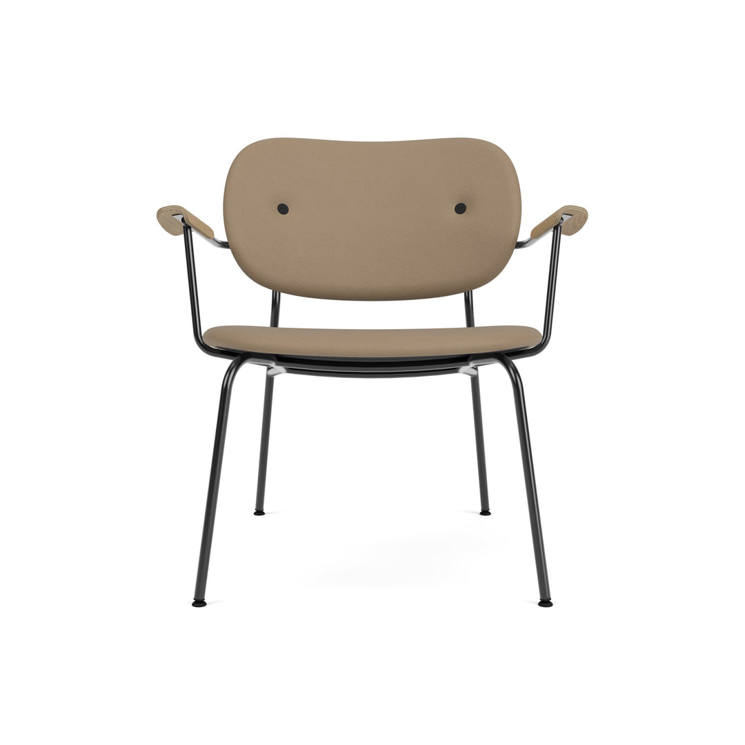 Co Fully Upholstered Lounge Chair Chairs Audo Copenhagen 1611 - Sierra Stone Leather - Sierra / Natural Oak
