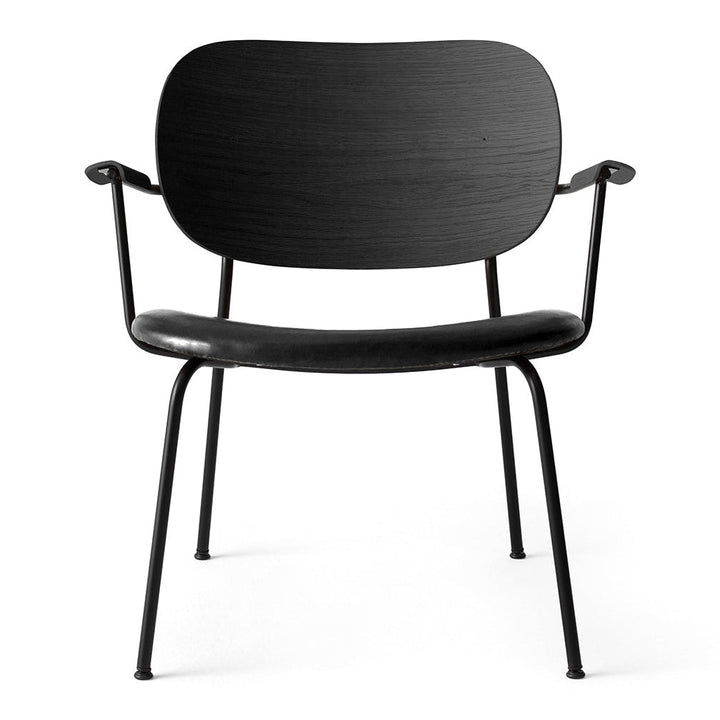 Co Upholstered Lounge Chair Chairs Audo Copenhagen Black Oak / 0842 - Dakar Black Leather