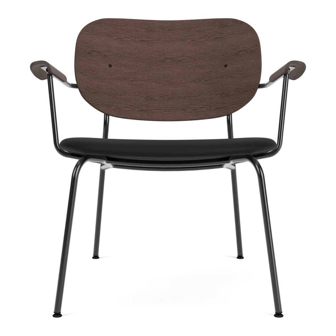 Co Upholstered Lounge Chair Chairs Audo Copenhagen Dark Stained Oak / 1001 - Sierra Black Leather