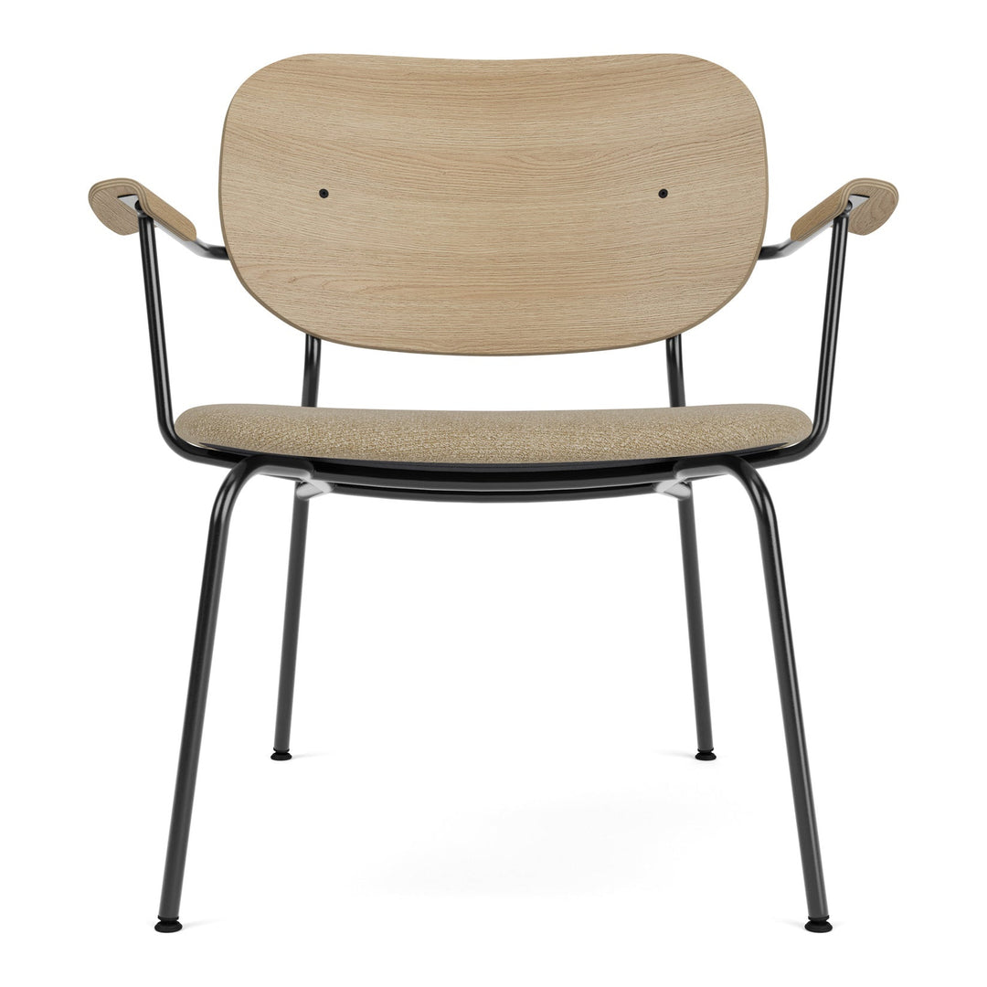Co Upholstered Lounge Chair Chairs Audo Copenhagen Natural Oak / 02 - Audo Boucle Beige