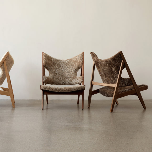 Knitting Lounge Chair Sheepskin Upholstery Chairs Audo Copenhagen