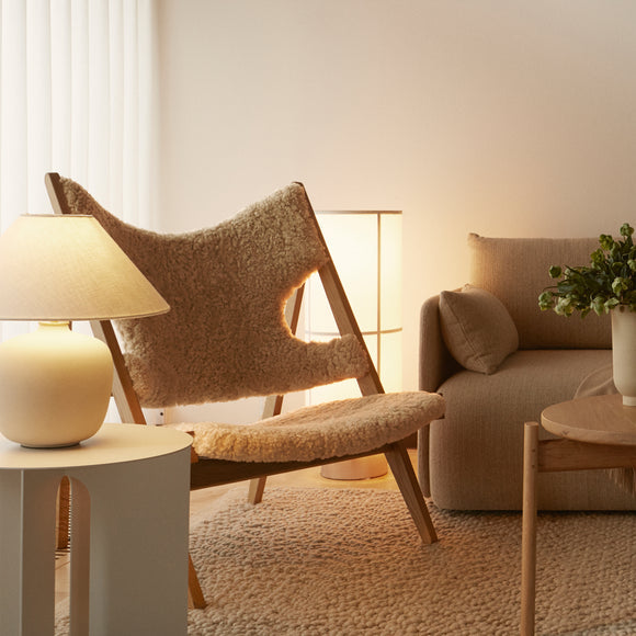 Knitting Lounge Chair Sheepskin Upholstery Chairs Audo Copenhagen