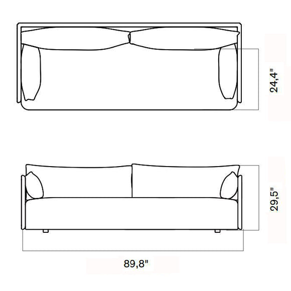 Offset 3-Seater Sofa with Loose Cover Sofas Audo Copenhagen