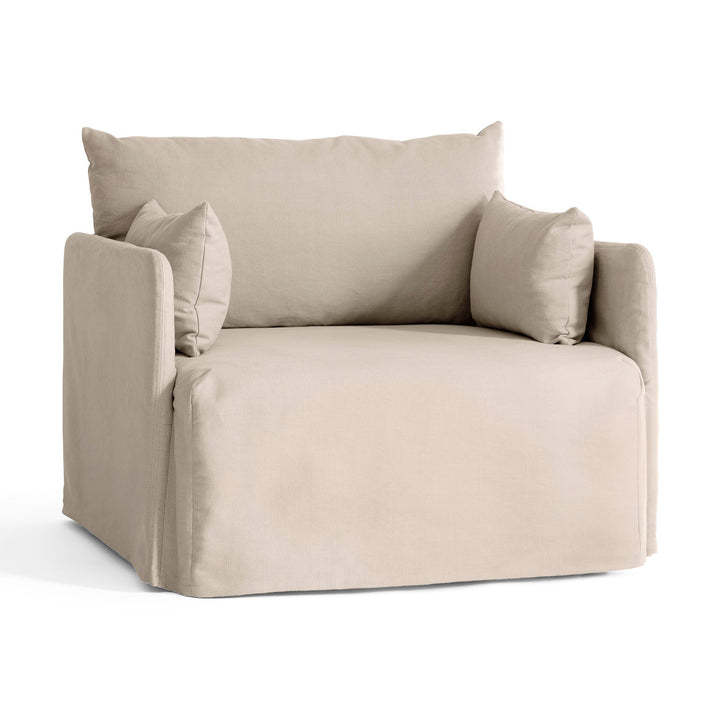 Offset Lounge Chair with Loose Cover Chairs Audo Copenhagen YC04064-02 - Logan Sand