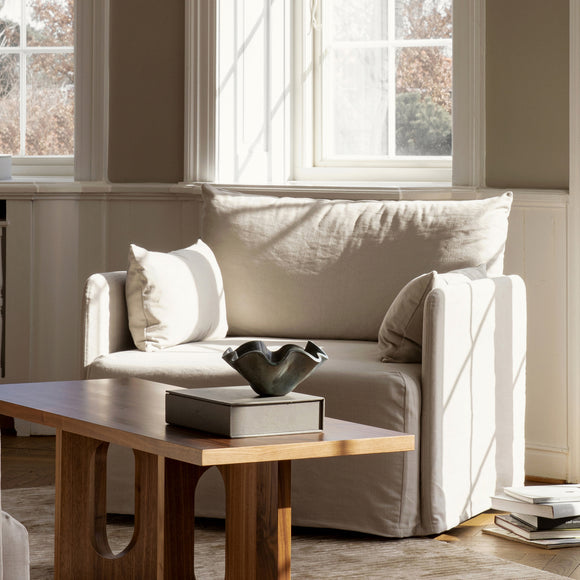 Offset Lounge Chair with Loose Cover Chairs Audo Copenhagen