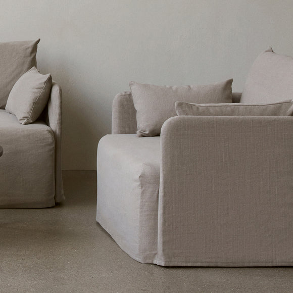 Offset Lounge Chair with Loose Cover Chairs Audo Copenhagen