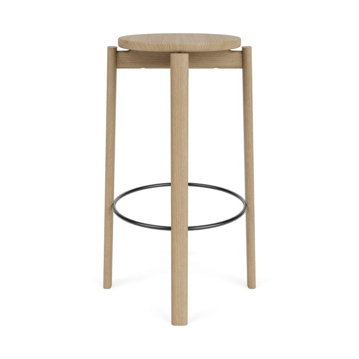 Passage Stool Table & Bar Stools Audo Copenhagen Natural Oak / Black Ring / Bar: 29.5 in height