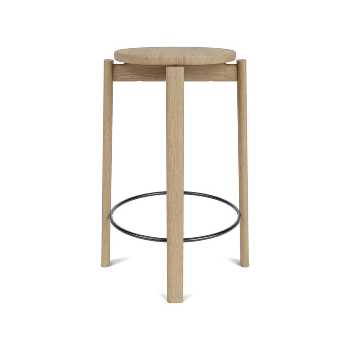 Passage Stool Table & Bar Stools Audo Copenhagen Natural Oak / Black Ring / Counter: 25.6 in height