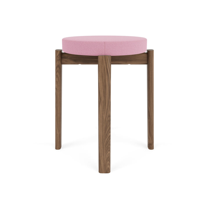 Passage Upholstered Stool Table & Bar Stools Audo Copenhagen 0526 - Vidar Pink / Walnut Low: 18.3 in height