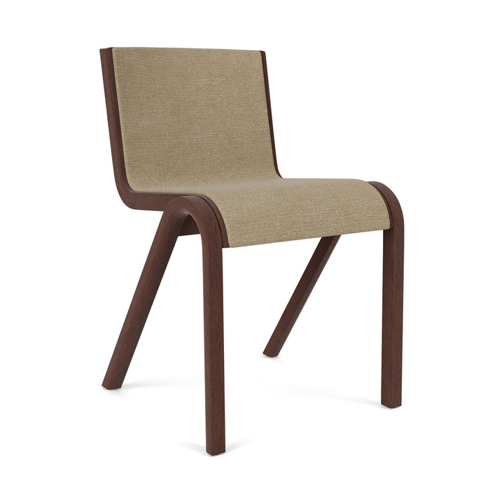 Ready Upholstered Dining Chair Chairs Audo Copenhagen Red Stained Oak / 02 - Audo Boucle Beige