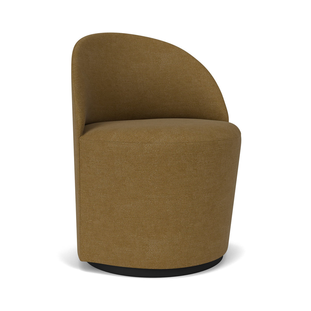 Tearoom Side Chair with Return Swivel Base Chairs Audo Copenhagen 06 - Audo Boucle Gold