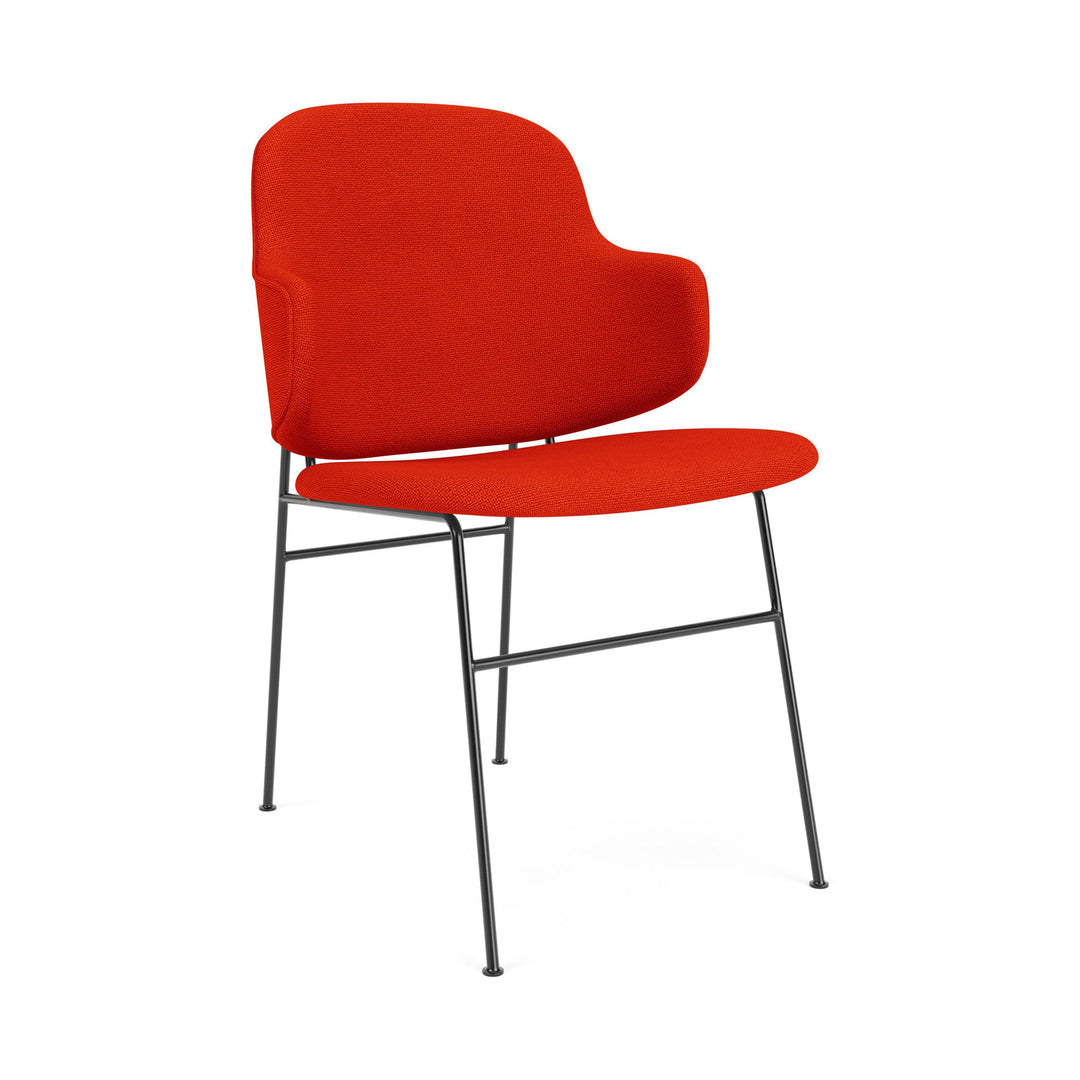 The Penguin Fully Upholstered Dining Chair Chairs Audo Copenhagen 0600 - Red Hallingdal