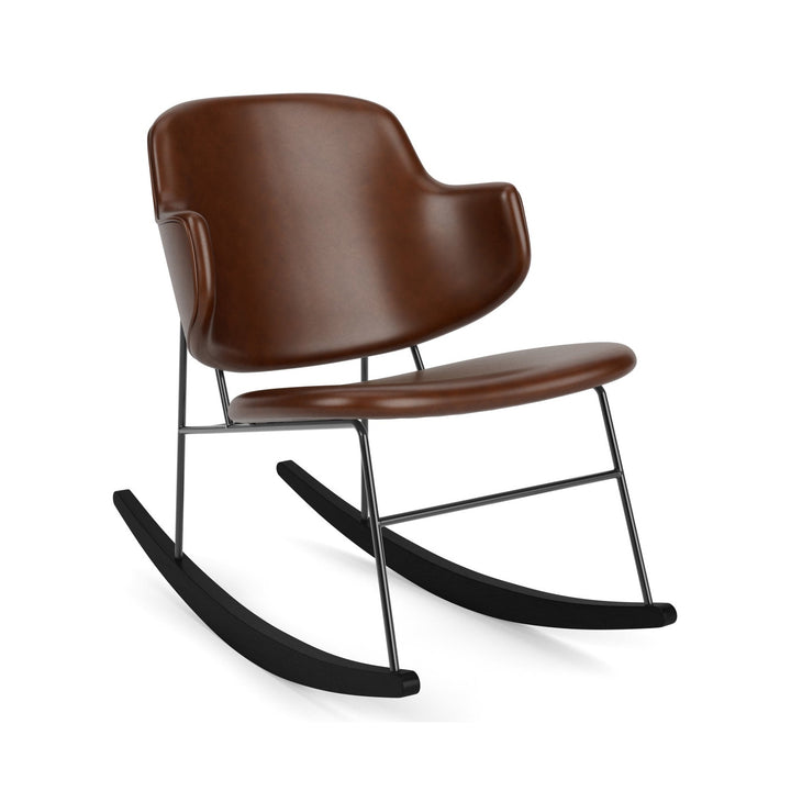 The Penguin Upholstered Rocking Chair Rocking Chairs Audo Copenhagen 0329 - Brown Dakar Leather
