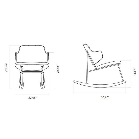 The Penguin Upholstered Rocking Chair Rocking Chairs Audo Copenhagen