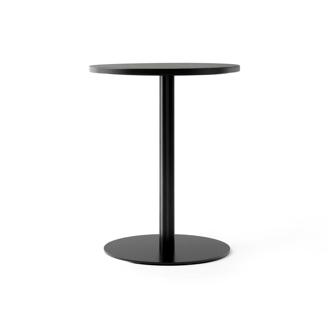 Harbour Round Dining Table Tables Audo Copenhagen Black Oak Veneer Round Base Small: 23.6 in diameter