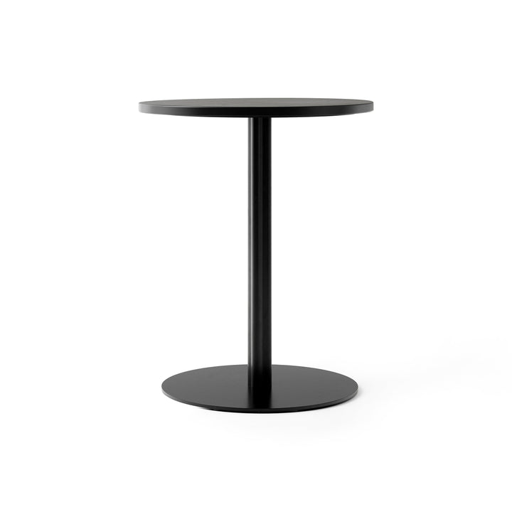 Harbour Round Dining Table Tables Audo Copenhagen Black Oak Veneer Round Base Small: 23.6 in diameter