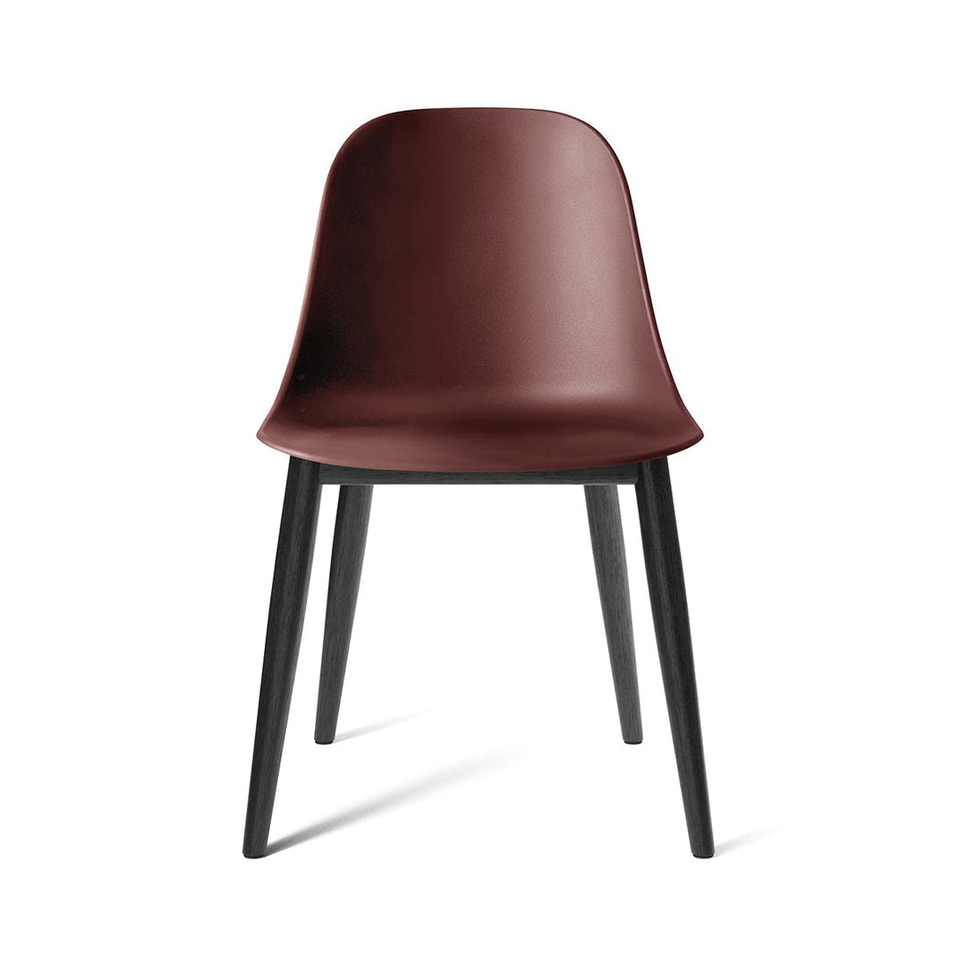 Harbour Side Chair Chairs Audo Copenhagen Burned Red Wood Base / Black Oak