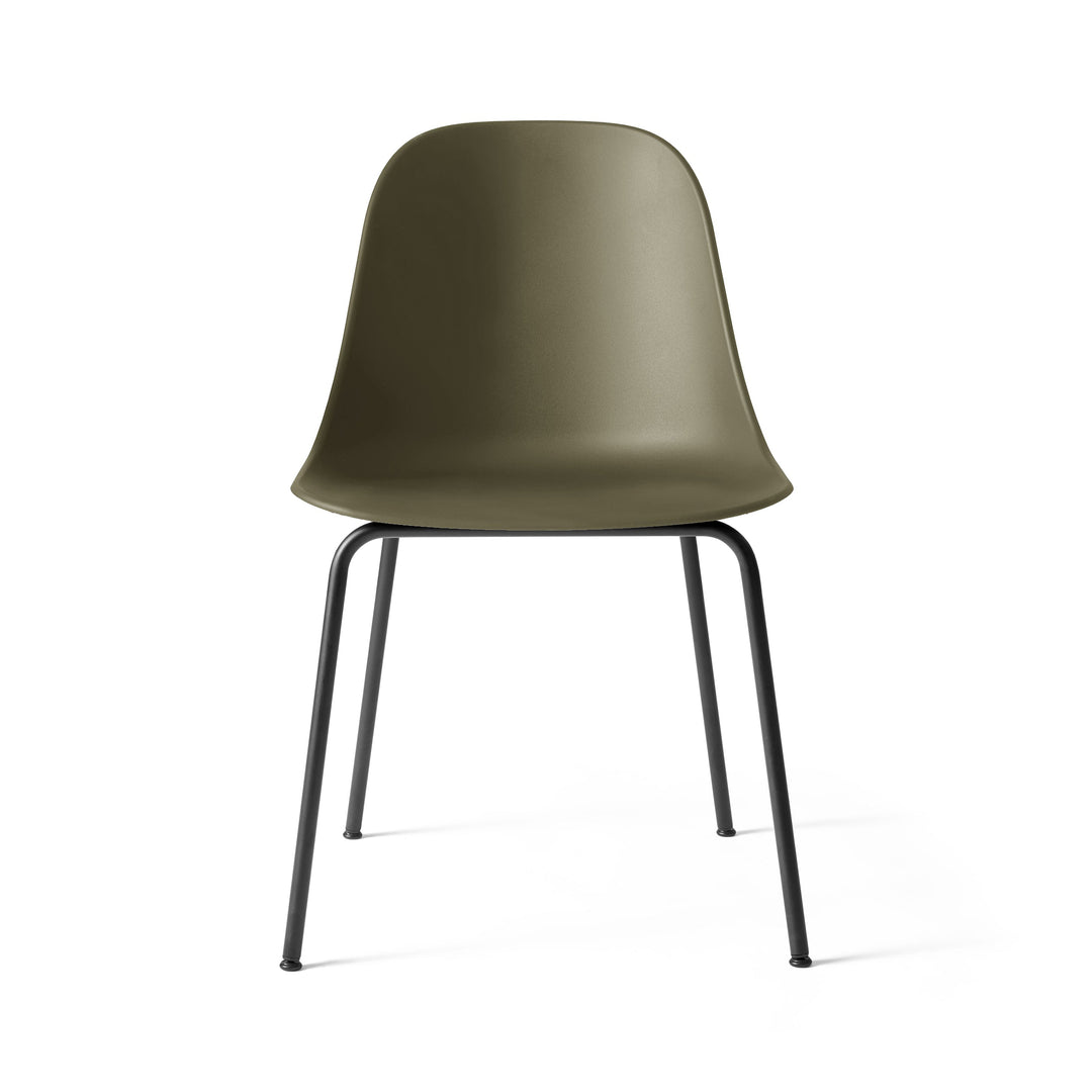 Harbour Side Chair Chairs Audo Copenhagen Olive Steel Base / Black Steel