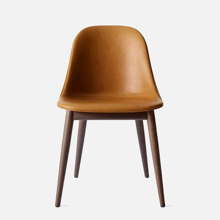 Harbour Upholstered Side Chair Chairs Audo Copenhagen 0250 - Dakar Cognac Wood Base / Dark Oak