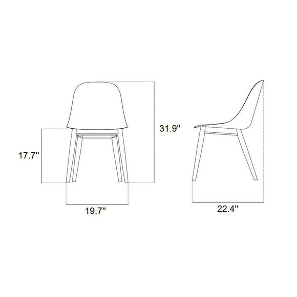 Harbour Upholstered Side Chair Chairs Audo Copenhagen