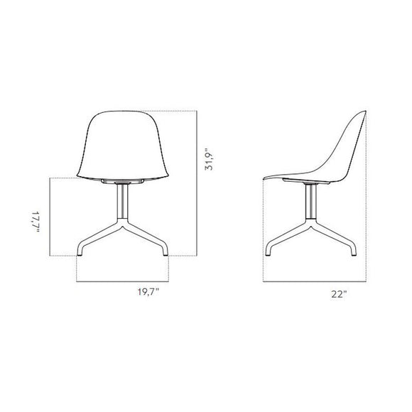 Harbour Upholstered Side Chair Chairs Audo Copenhagen