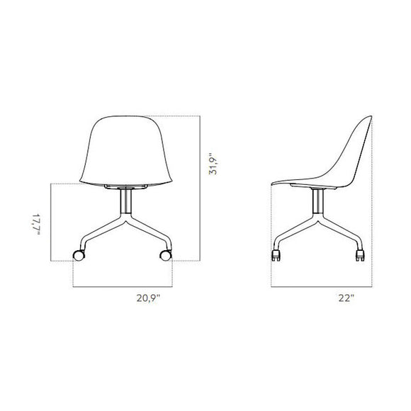 Harbour Upholstered Side Chair Chairs Audo Copenhagen